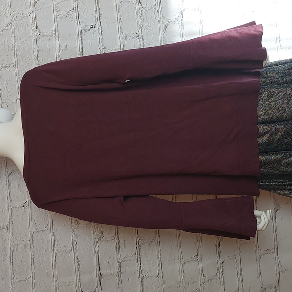 Purple Lane Bryant Widneck Plum Bell Sleeve Sweater NWT 18/20 2X - Picture 6 of 8